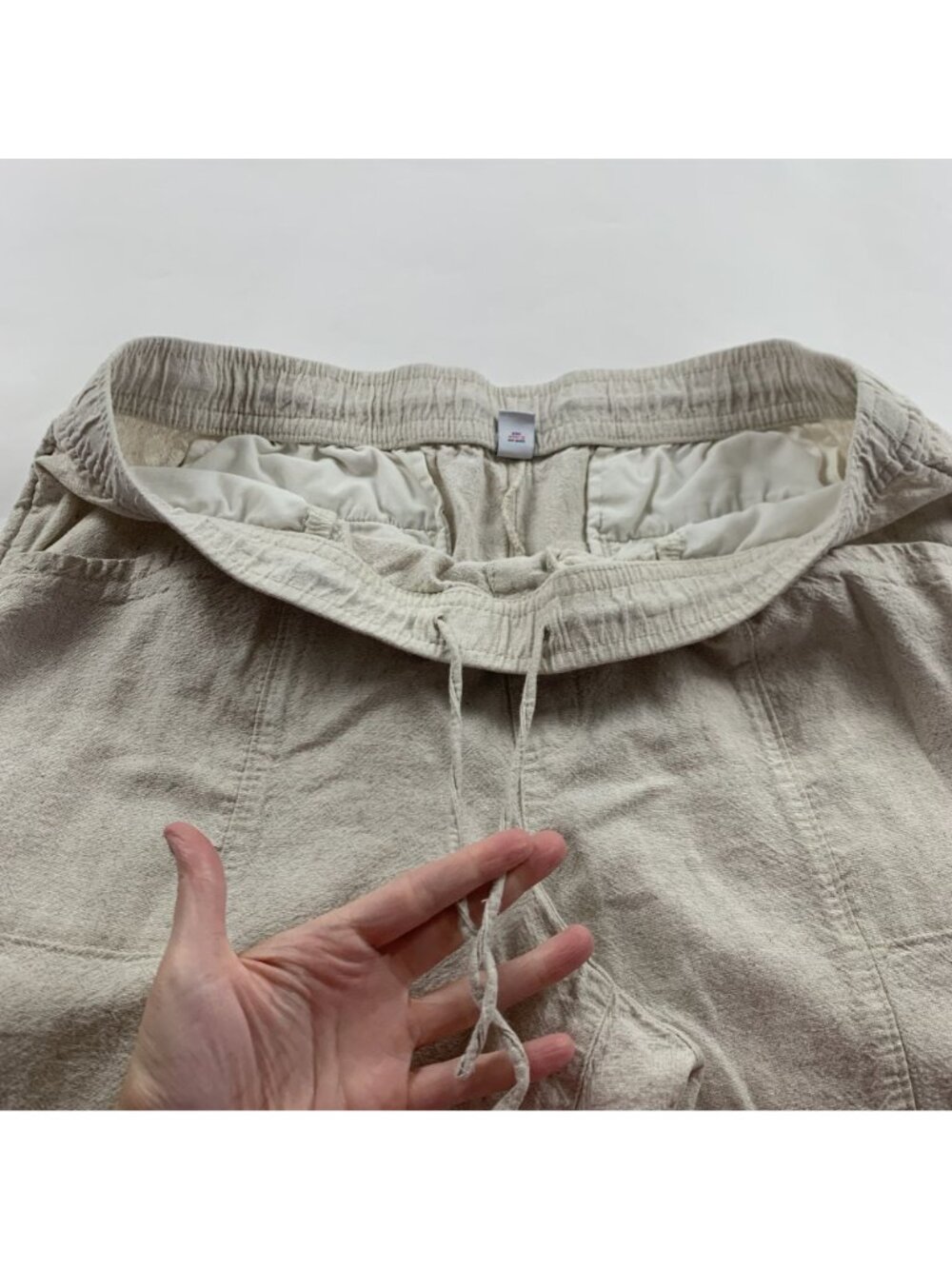 Old Navy Flax Linen Blend High Rise Straight Tapered Pant XL - Picture 3 of 7